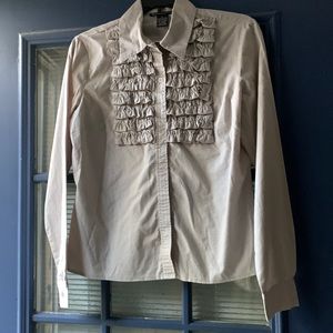 Boston Design Studio gray button down shirt. Size 6